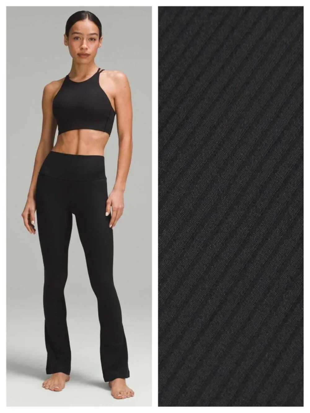 Lululemon Align Ribbed Mini-Flared Pant *Extra Short 8 Black